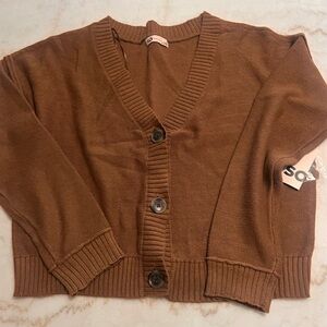 SO Chocolate Button-Up Women's Cardigan Size M New With Tags